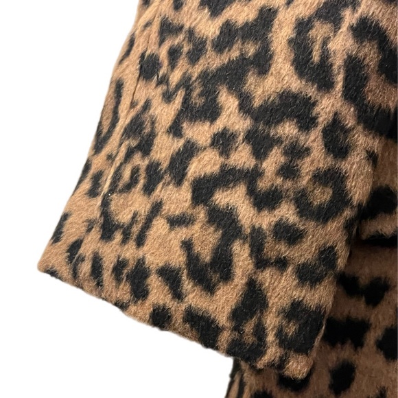 Tuckernuck Coat Leopard Brushed Wool Harley Peacoat Overcoat Sz L - Picture 11 of 15
